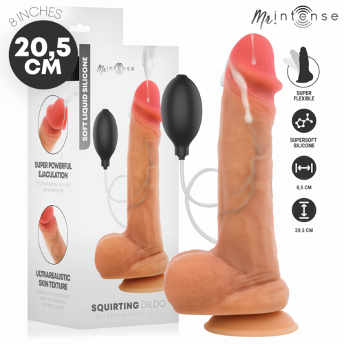 Realístico eyaculador 20.5cm x 4cm Danny +lubricante simulación esperma