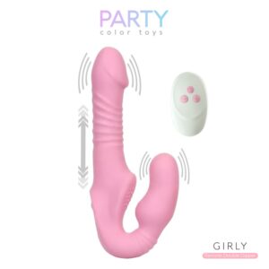 Strapon con vibración,thrusting y mando Girly