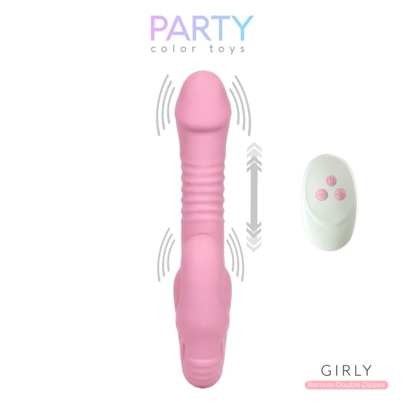 Strapon con vibración,thrusting y mando Girly - Imagen 2