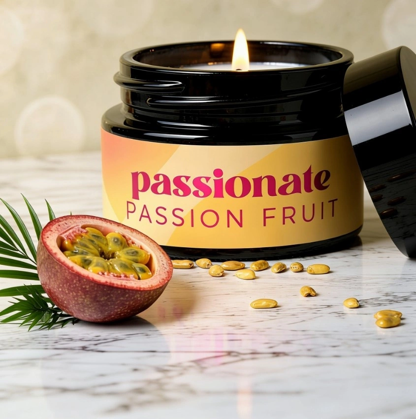 Vela masaje con feromonas frutas de la pasión 20ml - Imagen 2