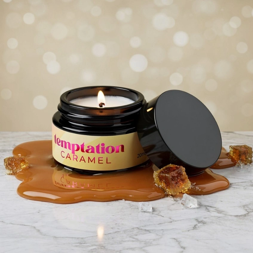 Vela masaje con feromonas caramelo 20ml - Imagen 2