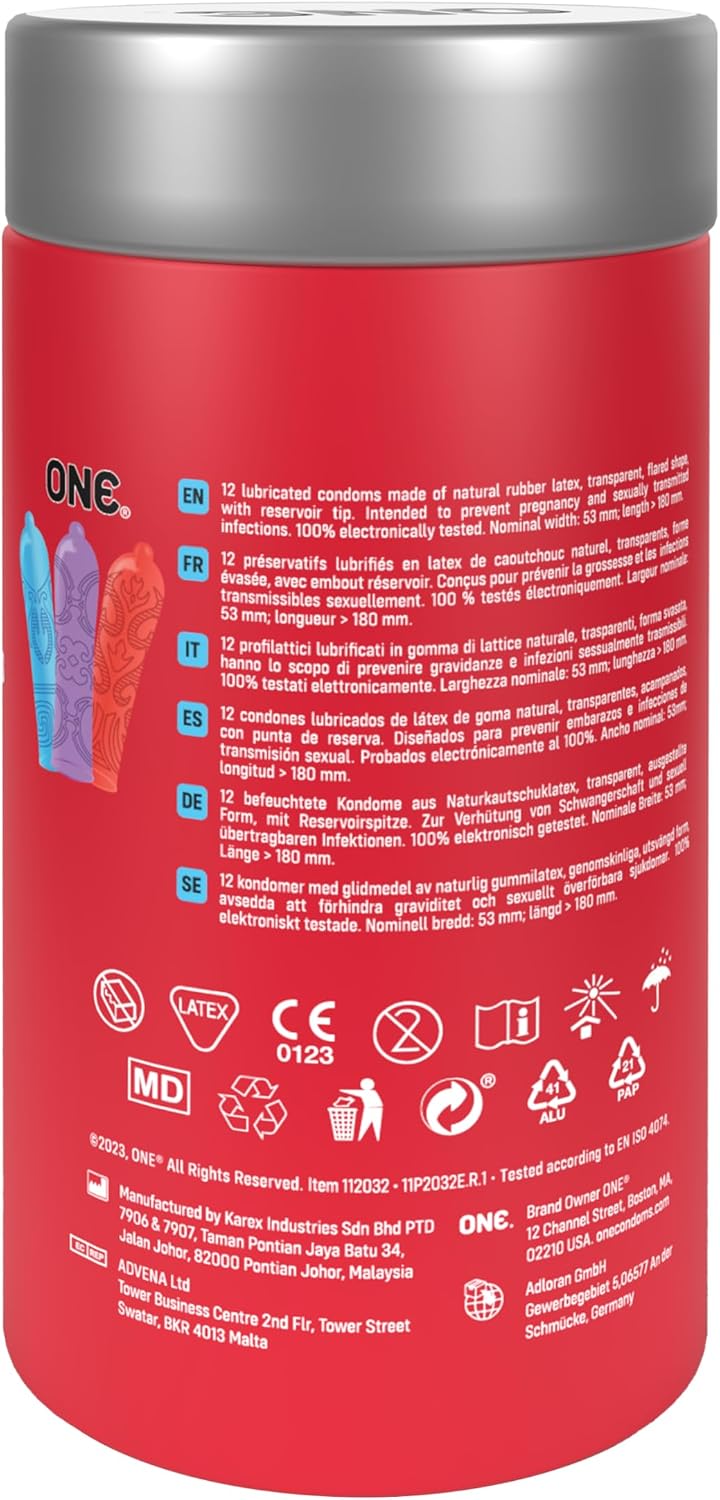 Preservativos ONE Tattoo touch 12u - Imagen 2