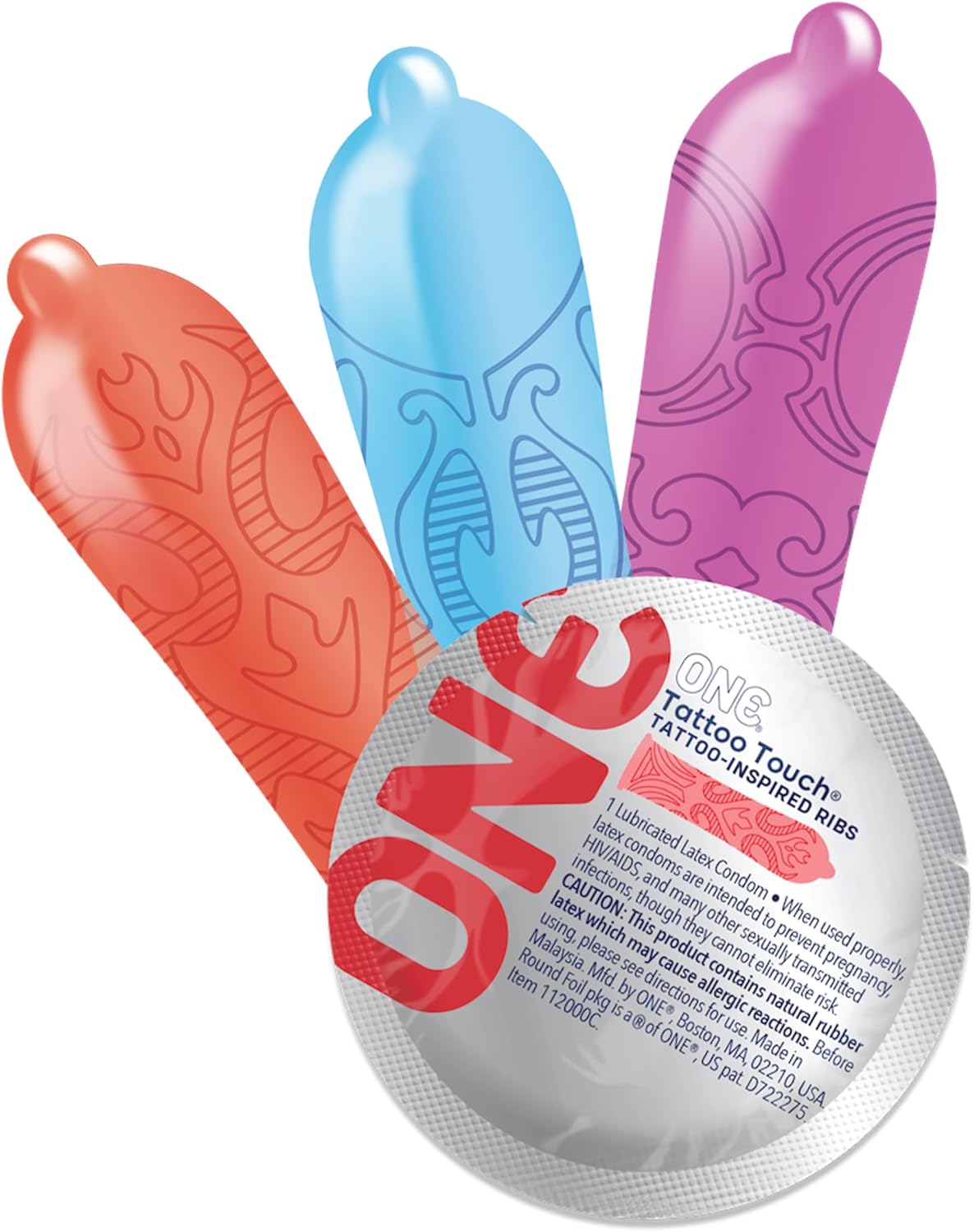 Preservativos ONE Tattoo touch 12u - Imagen 3