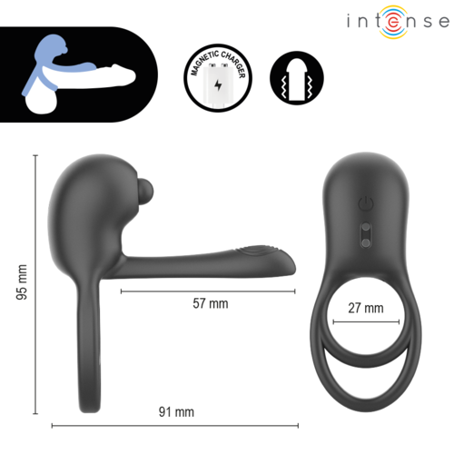 Anillo vibrador con mando y tapping Spike - Imagen 4