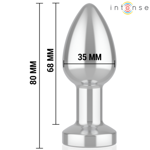 Plug anal metálico con mando y luces LED Intense - Imagen 4