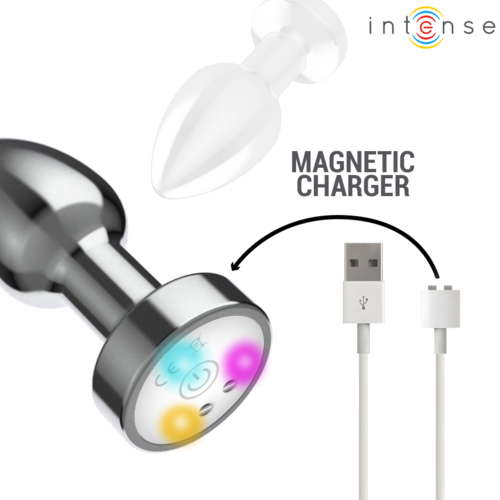 Plug anal metálico con mando y luces LED Intense - Imagen 5