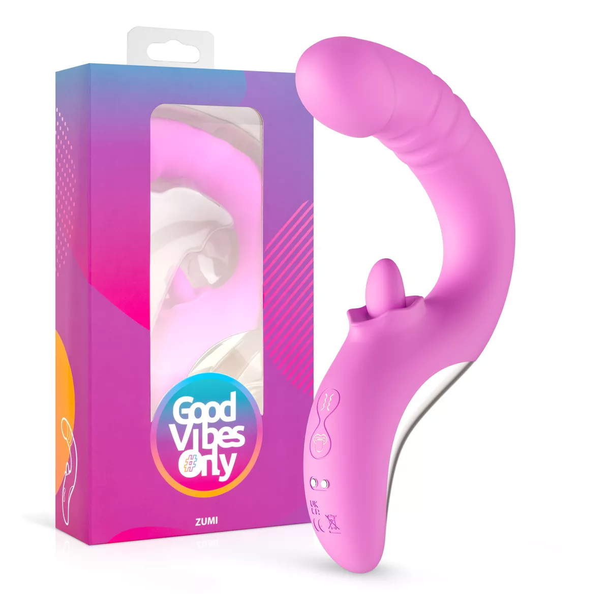 Vibrador doble con thrusting y lengua Good Vibes