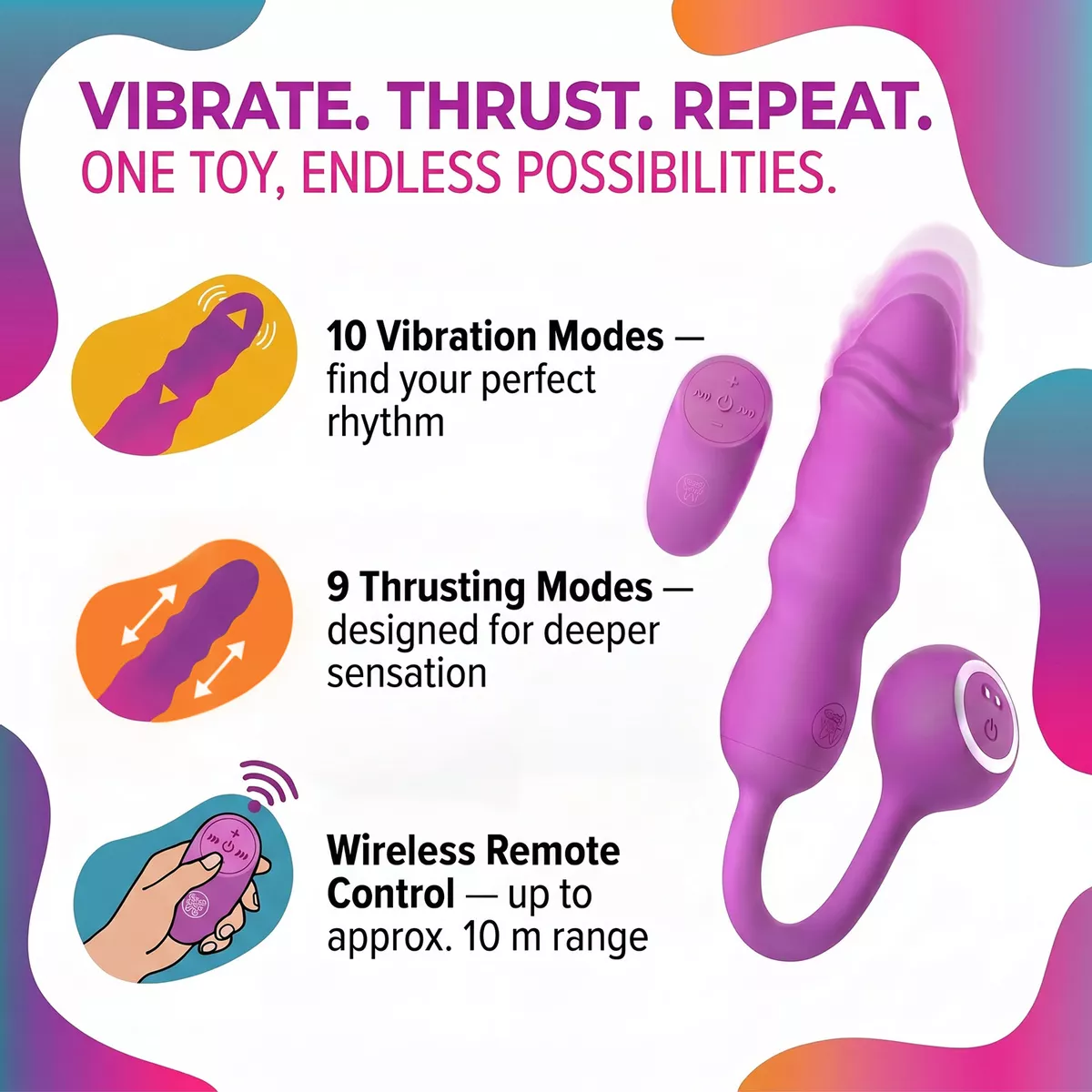 Bala vibradora con thrusting Good Vibes - Imagen 3