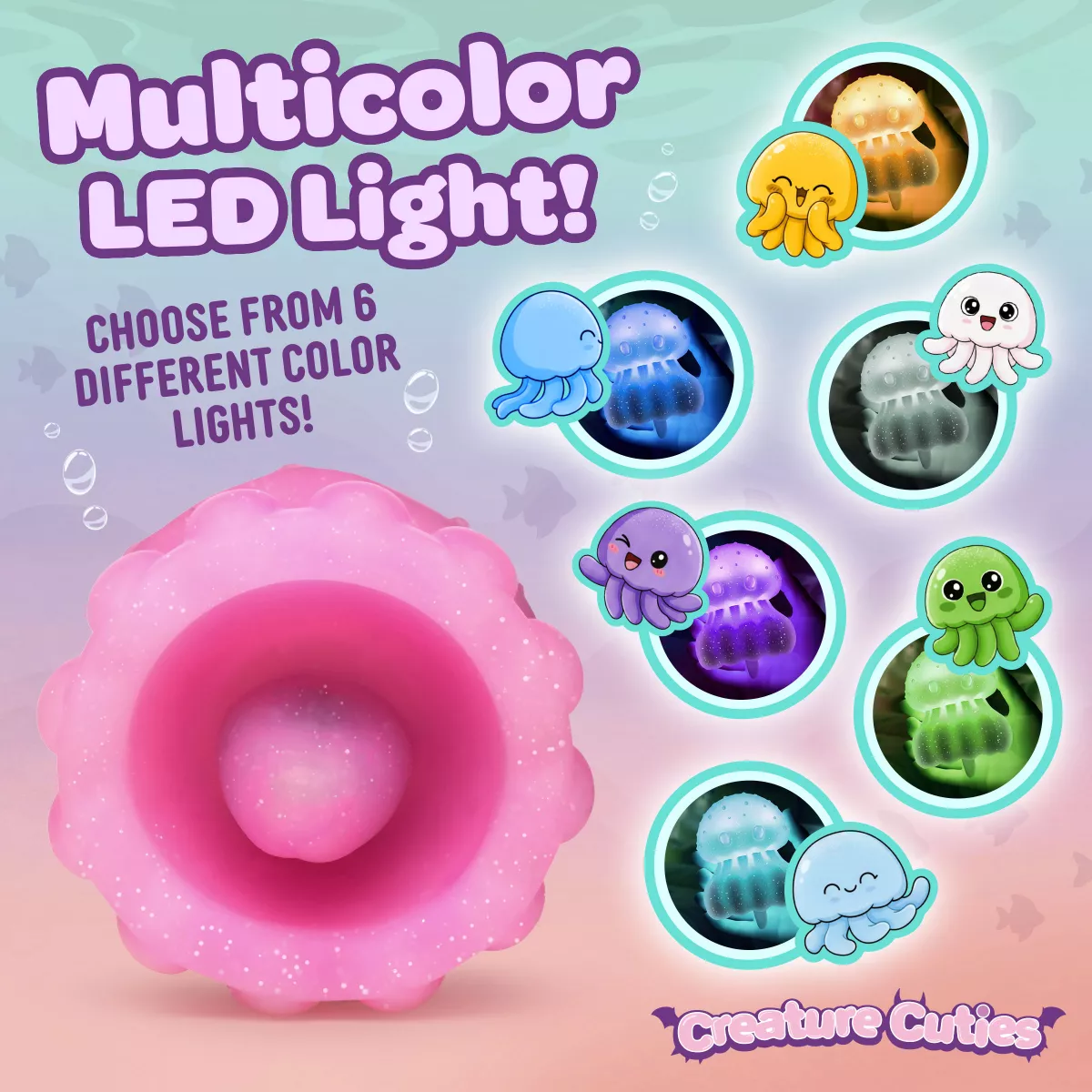 Medusa con lengua y luz LED Glow jelly - Imagen 3