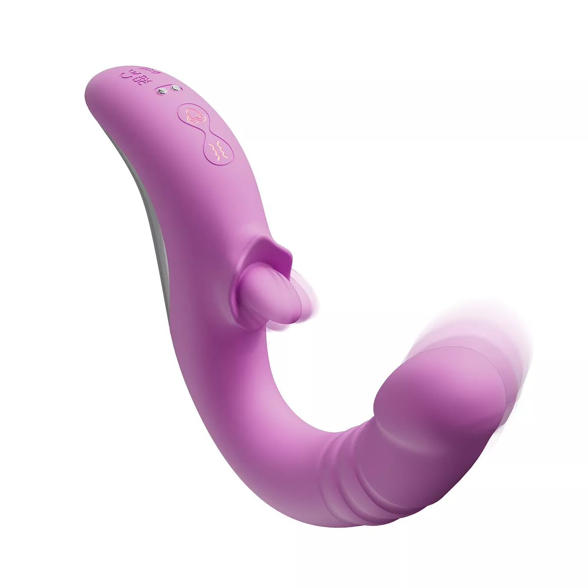 Vibrador doble con thrusting y lengua Good Vibes - Imagen 2