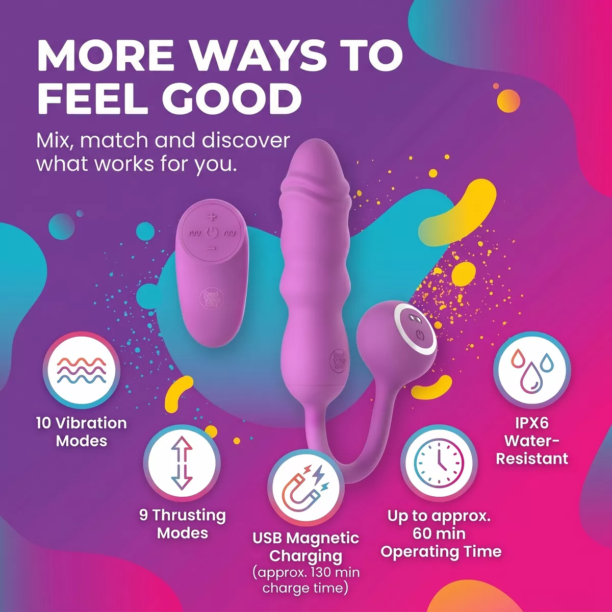 Bala vibradora con thrusting Good Vibes - Imagen 4